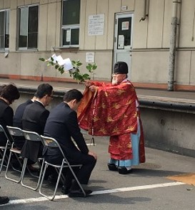 2015年4月 奈良池沢工場地鎮祭（入魂式）